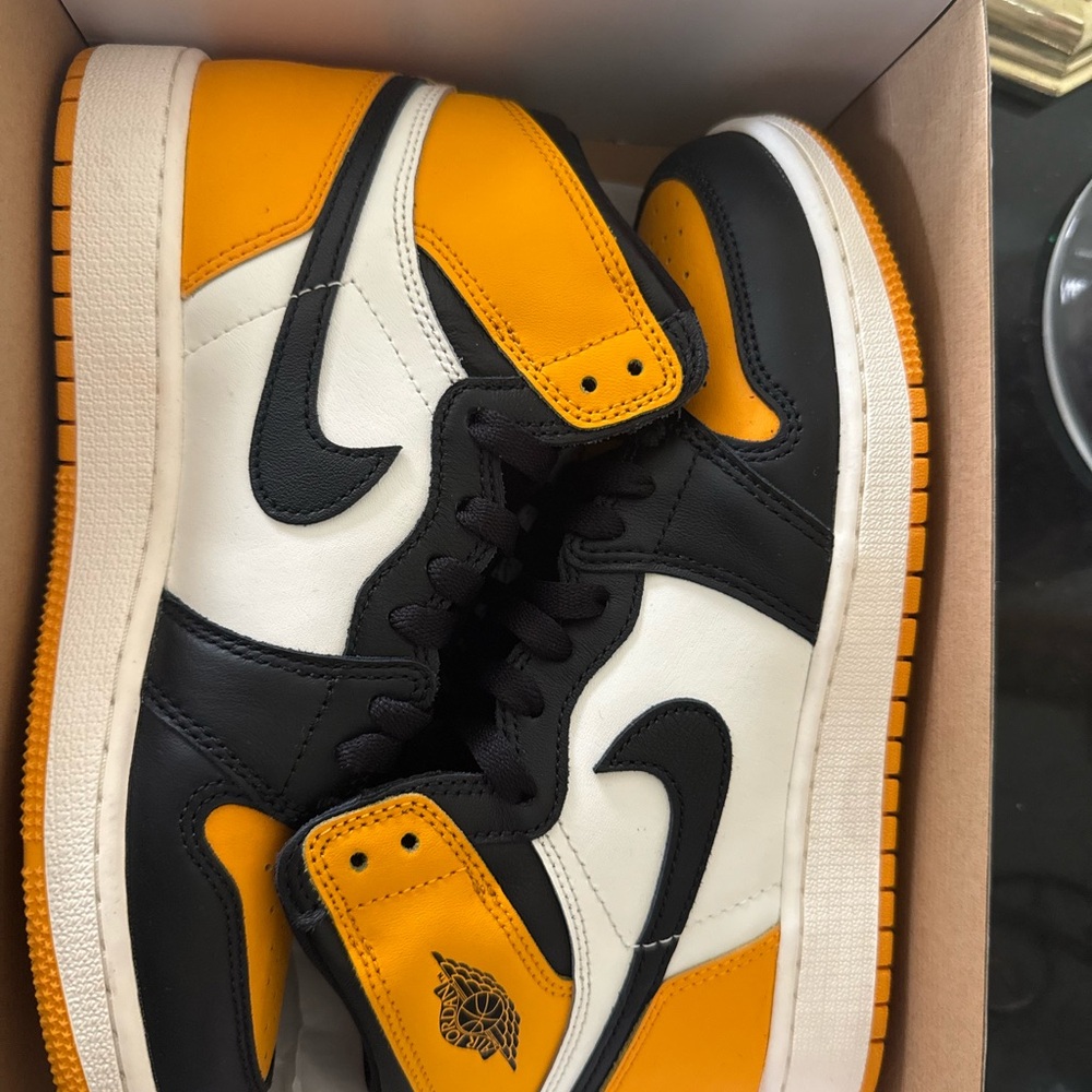 Nike Black and Yellow High-Top Sneakers
